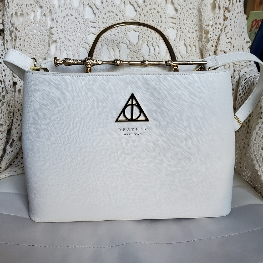 Loungefly x Harry Potter Elder Wand Deathly Hallows Purse White NWOT